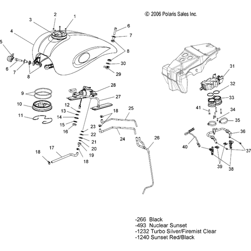 Fuel System, Fuel Tank And Lines - 2007 Victory Hammer All Options - V07Hb26/Hs26 Schematic 4877 OEM Schematic