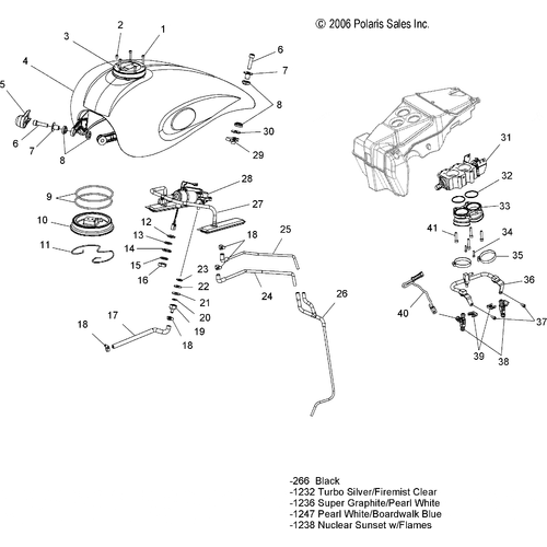 Fuel System, Fuel Tank And Lines - 2007 Victory Kingpin/Tour All Options - V07Cb26/Cd26 Schematic 4980 OEM Schematic