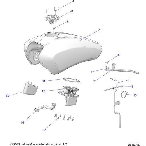 Fuel System, Fuel Tank Asm. All Options - 2022 Indian Scout Bobber/Bobber Twenty Mt Schematic-20520 OEM Schematic