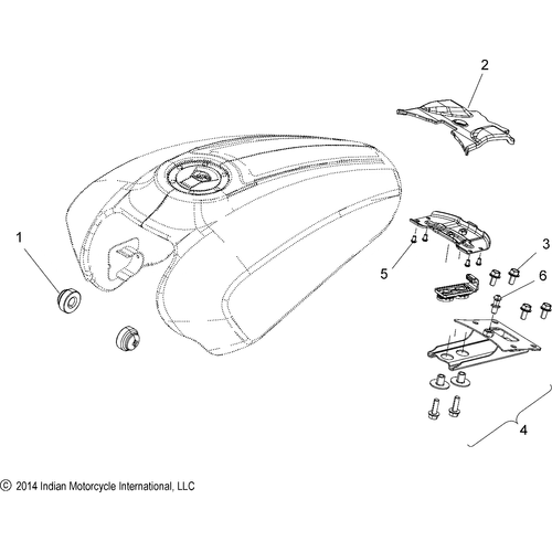 Fuel System, Fuel Tank Mounting All Options - 2016 Indian Scout Sixty Schematic-27765 OEM Schematic