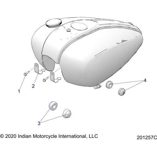 Fuel System, Fuel Tank Mounting All Options - 2022 Indian Chief Bobber Dark Horse 116 Schematic-21765 OEM Schematic