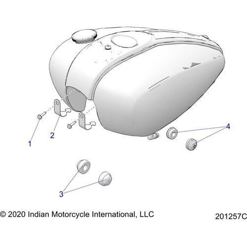 Fuel System, Fuel Tank Mounting All Options - 2022 Indian Super Chief Limited 116 Schematic-20059 OEM Schematic