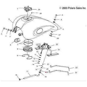 Fuel Tank Fitting by Polaris 2520251 Fuel System Hardware