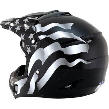Parts Unlimited Drop Ship Full Face Helmet FX-17 Flag Helmet by AFX