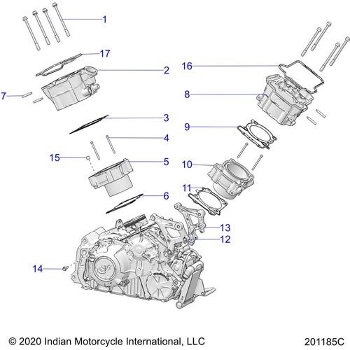 Gasket-Cylinder Head Rear by Polaris 5814609 Head Gasket