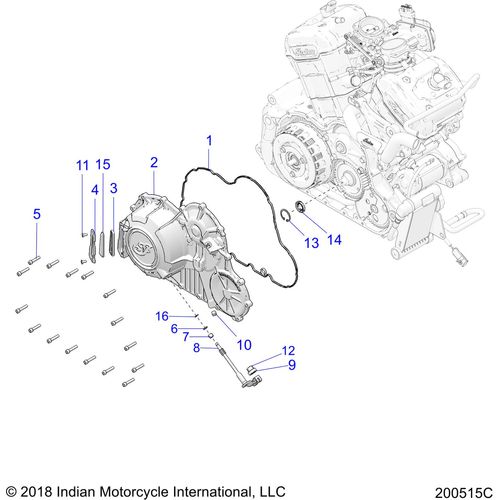 Gasket-Primary Cover Ap by Polaris 5416661 Primary Cover Gasket & Seals