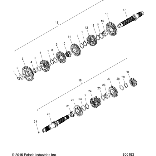 Gear, 6Th, Input by Polaris 6230838 Input Gear