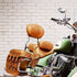 Genuine Leather Rider Backrest Pad Desert Tan w/ Studs by Polaris