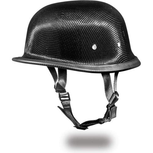 daytona german style motorcycle helmet Novelty German- Grey Carbon Fiber M
