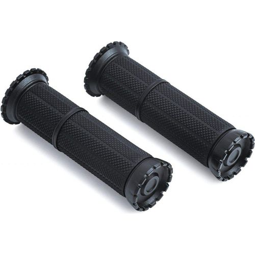 Grips for 7/8" Bars Riot Indian Satin Black by Kuryakyn