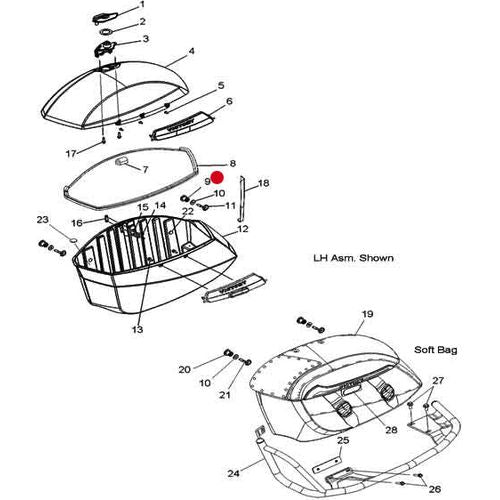 Saddlebag Grommet, 1/4 Turn by Polaris - Witchdoctors - Saddlebag Repair -
