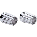 Grooved Exhaust Tips - Chrome by Indian