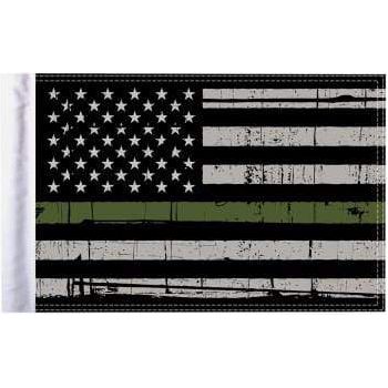 Parts Unlimited American Flag Grunge U.S.A. Flag - Green - 10" x 15" by Pro Pad FLG-GMGL-US15