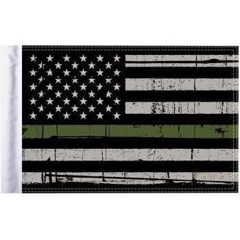 Parts Unlimited American Flag Grunge U.S.A. Flag - Green - 6" x 9" by Pro Pad FLG-GMGL-US