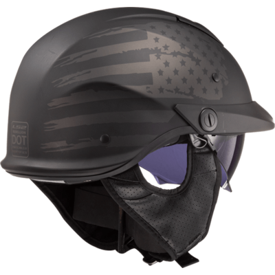 LS2 USA Half Helmet Half Helmets Helmet 1812 - Matte Black - Rebellion by LS2