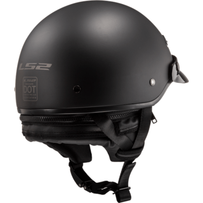 LS2 USA Half Helmet Half Helmets Helmet Solid - Matte Black - Bagger by LS2
