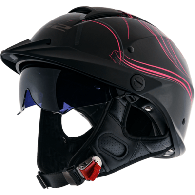 LS2 USA Half Helmet Half Helmets Helmet Wheels N Wings - Gloss Black - Rebellion by LS2