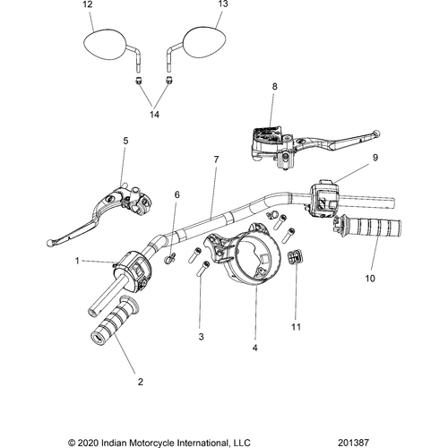 Handlebar-Bob Black by Polaris 1022737-463 Handlebars