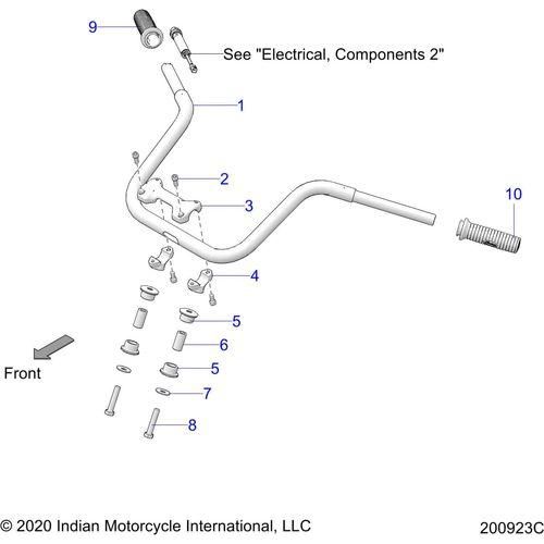 Handlebar Csc Tour Black by Polaris 1025149-266 Handlebars