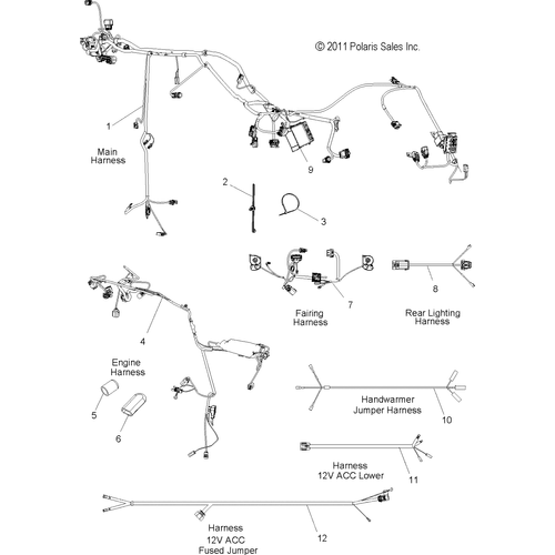 Harness, 12V Acc, Lower by Polaris 2411747 OEM Harness