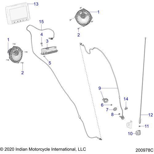 Off Road Express OEM Hardware Harness Am/Fm Antenna Ext by Polaris 2414836