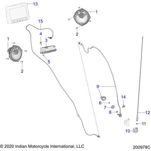 Off Road Express OEM Hardware Harness Am/Fm Antenna Ext by Polaris 2414836