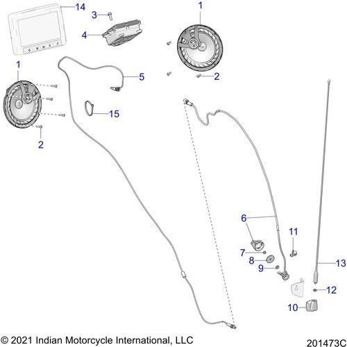 Harness Am/Fm Antenna Ext by Polaris 2415314 OEM Harness