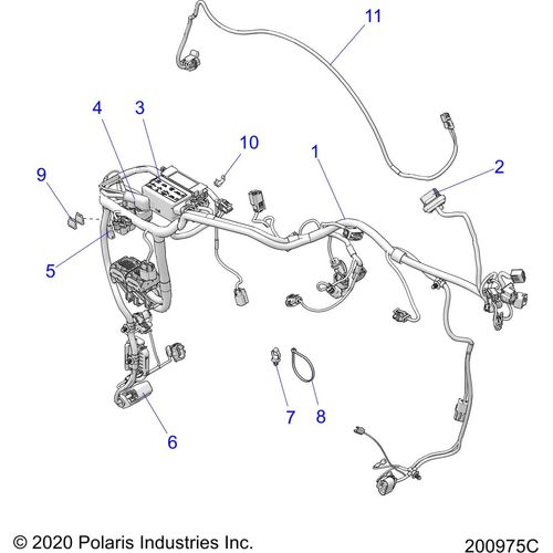 Harness-Rear Lighting Scout by Polaris 2415185 OEM Harness