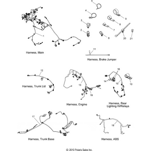 Harness, Trunk, Base by Polaris 2411317 OEM Harness