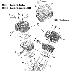 Head, Cylinder, Front [Incl. 16,17] by Polaris 3021128 Head Cylinder