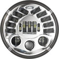 Headlights L.E.D. Adaptive 7" Round Chrome by Custom Dynamics