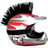 Parts Unlimited Helmet Accessory Black Helmet Mohawk By PC Racing PCHMBLACK