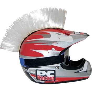 Parts Unlimited Helmet Accessory White Helmet Mohawk By PC Racing PCHMWHITE