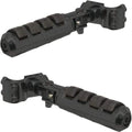 Highway Bar Foot Pegs Anti-Vibration with 1.25 inch Clamps Black by Rivco