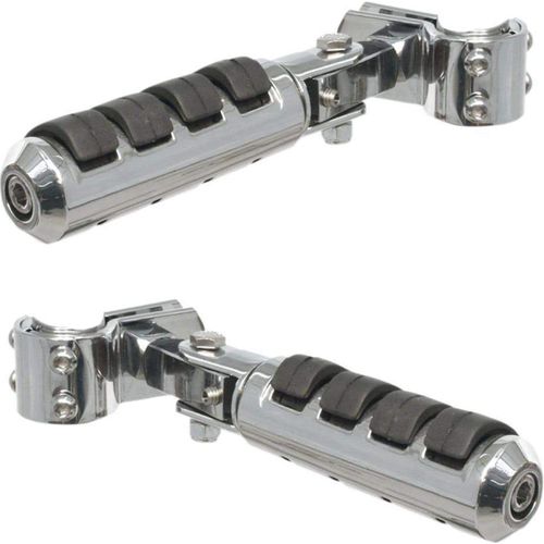 Parts Unlimited Drop Ship Highway Bar Pegs & Mounts Highway Bar Foot Pegs Anti-Vibration with 1.25 inch Clamps Chrome by Rivco PEGS125
