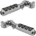 Highway Bar Foot Pegs Anti-Vibration with 1.25 inch Clamps Chrome by Rivco