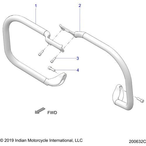 Highway Bar RH Black by Polaris 1024729-266 Highway Bars