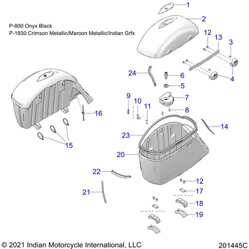Hoop Latch Striker LH by Polaris 5341596 Saddlebag Repair