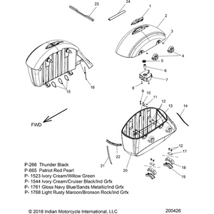 Hoop Latch Striker LH by Polaris 5338190 Saddlebag Repair