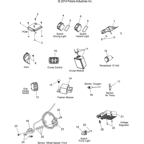 Off Road Express OEM Hardware Horn by Polaris 4011489