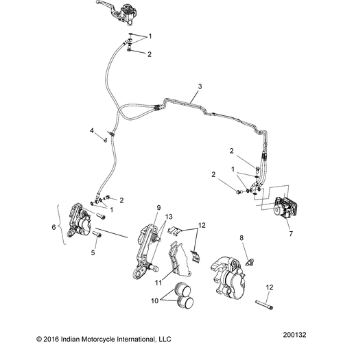 Hose Brake Abs Front by Polaris 1912850 Brake Line