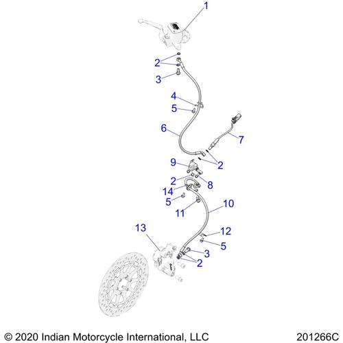 Hose-Brake Hbmc Short by Polaris 1913624 Brake Line