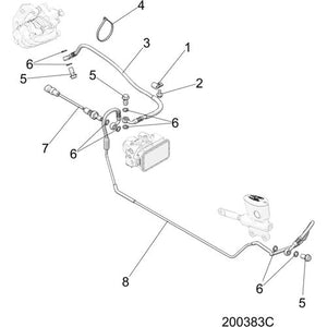 Hose Brake Rear Caliper To Module by Polaris 1912037 Brake Line