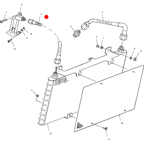 Hose,Cooler,Inlet by Polaris 5411337 Oil Line