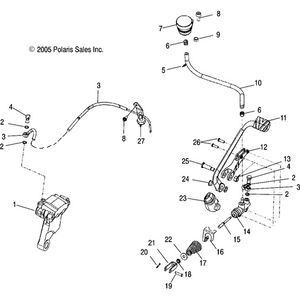 Hose, Reservoir, Rear Brake by Polaris 1910558 Brake Line