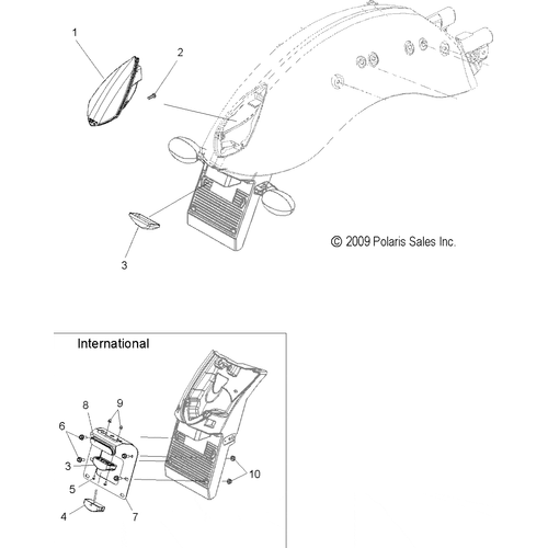 Housing, Led Mount [Intl] by Polaris 5437972 Light Mount