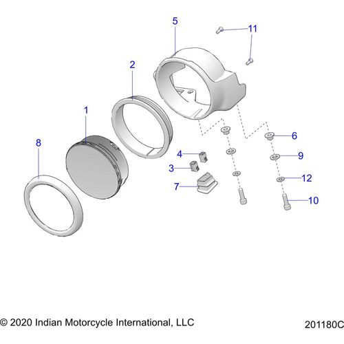 Housing-Speedo Black by Polaris 5142756-266 Gauge Bezel