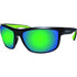 Western Powersports Sunglasses Hub Bomb Eyewear Matte Black W/Green Mirror Lens by Bomber HB103-GM-GF