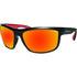 Western Powersports Sunglasses Hub Bomb Eyewear Matte Black W/Red Mirror Polarized by Bomber HB111-RM-RF