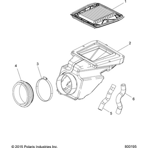 Intake, Air Box by Polaris 5451712 Airbox Cover